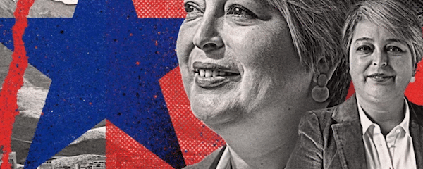 MR Online | Chilean Communist Party leader Jeannette Jara in a photo composition with sketches of Santiago and the Chilean flag Photo Eduardo RamónEl País | MR Online